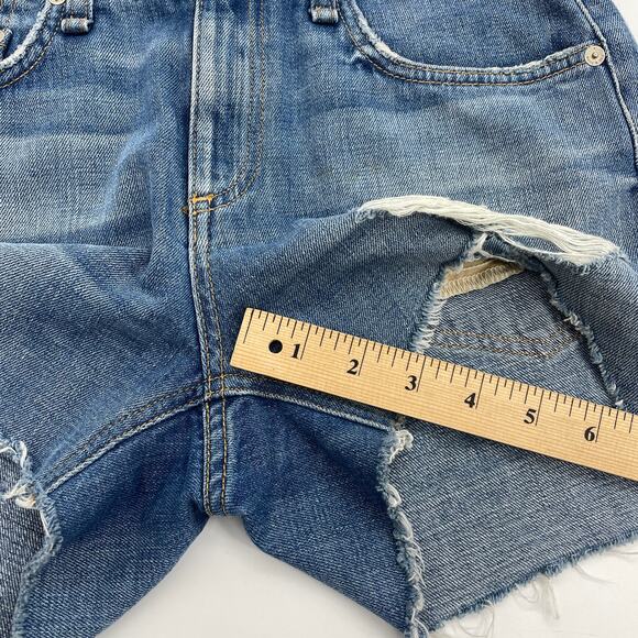 RAG & BONE Shorts Dre Low Rise Distressed Cut Off Denim Womens Size 25 - Picture 7 of 7